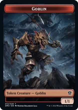 Zombie Knight // Goblin Double-sided Token [Dominaria United Commander Tokens] | Spectrum Games