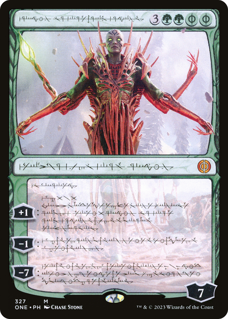 Nissa, Ascended Animist (Phyrexian) [Phyrexia: All Will Be One] | Spectrum Games