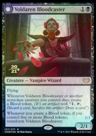 Voldaren Bloodcaster // Bloodbat Summoner [Innistrad: Crimson Vow Prerelease Promos] | Spectrum Games