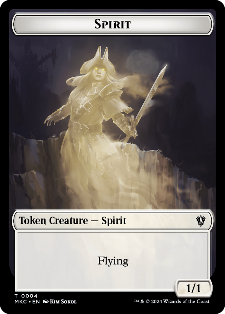 Spirit // Phyrexian Germ Double-Sided Token [Murders at Karlov Manor Commander Tokens] | Spectrum Games