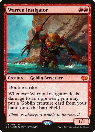 Warren Instigator [Duel Decks: Merfolk vs. Goblins] | Spectrum Games