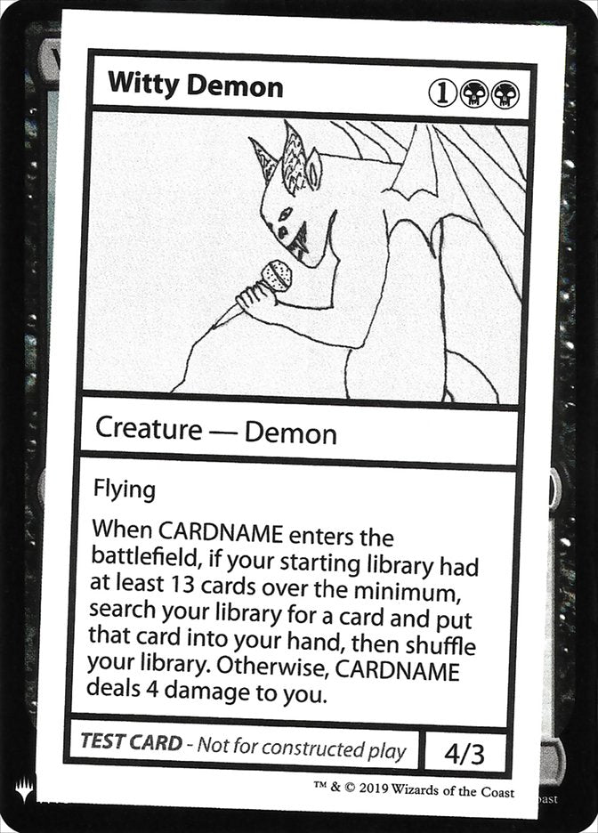 Witty Demon [Mystery Booster Playtest Cards] | Spectrum Games