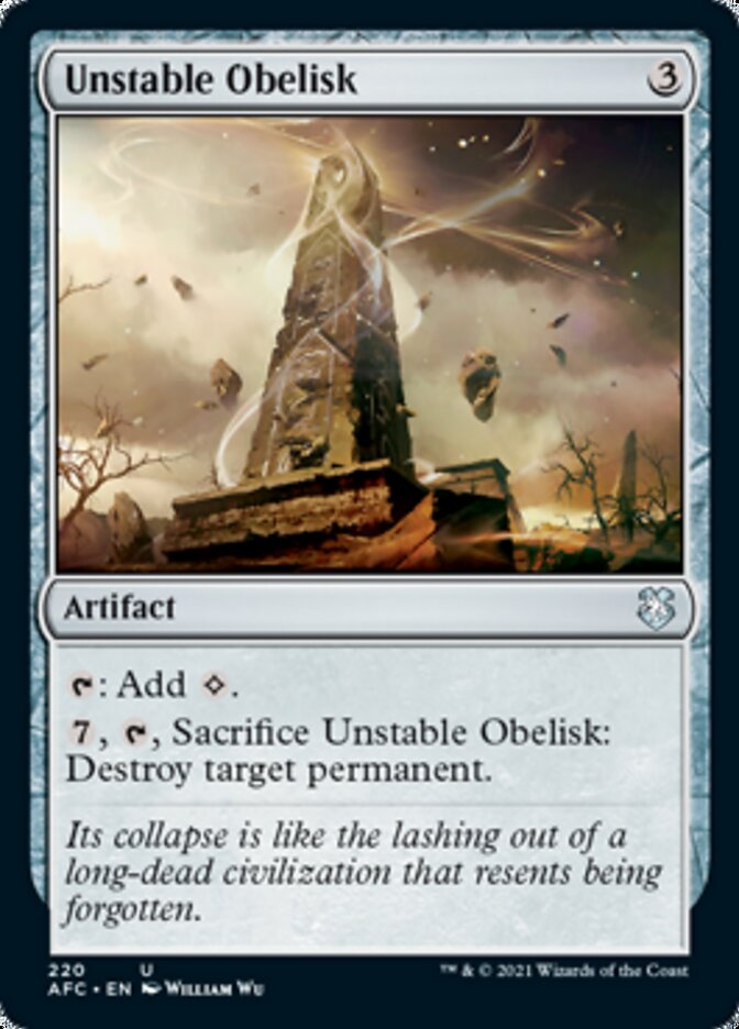 Unstable Obelisk [Dungeons & Dragons: Adventures in the Forgotten Realms Commander] | Spectrum Games