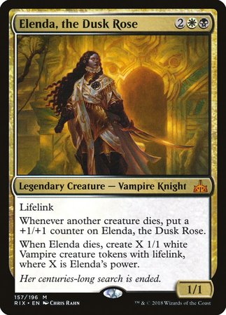 Elenda, the Dusk Rose [Rivals of Ixalan] | Spectrum Games