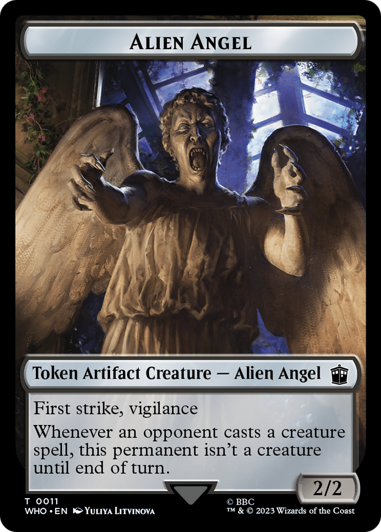 Alien Angel // Mutant Double-Sided Token [Doctor Who Tokens] | Spectrum Games