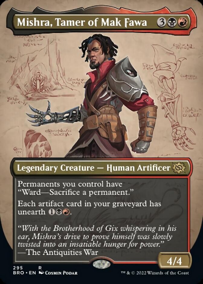 Mishra, Tamer of Mak Fawa (Borderless Alternate Art) [The Brothers' War] | Spectrum Games