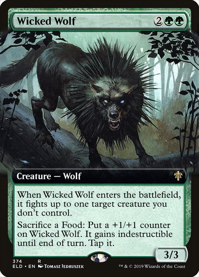 Wicked Wolf (Extended Art) [Throne of Eldraine] | Spectrum Games
