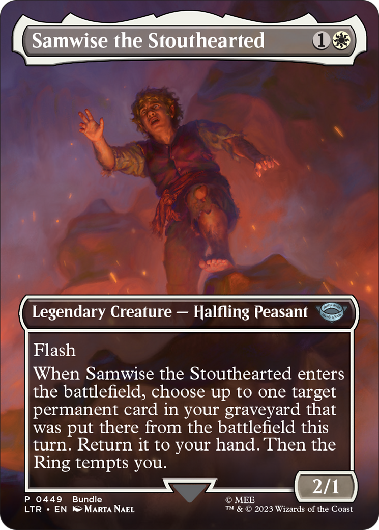 Samwise the Stouthearted (Borderless Alternate Art) [The Lord of the Rings: Tales of Middle-Earth] | Spectrum Games
