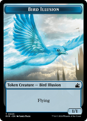 Spirit (0018) // Bird Illusion Double-Sided Token [Ravnica Remastered Tokens] | Spectrum Games
