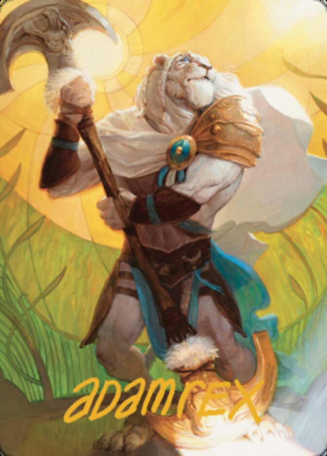 Ajani, Sleeper Agent Art Card (Gold-Stamped Signature) [Dominaria United Art Series] | Spectrum Games