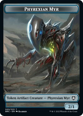 Scrap // Phyrexian Myr Double-Sided Token [The Brothers' War Commander Tokens] | Spectrum Games