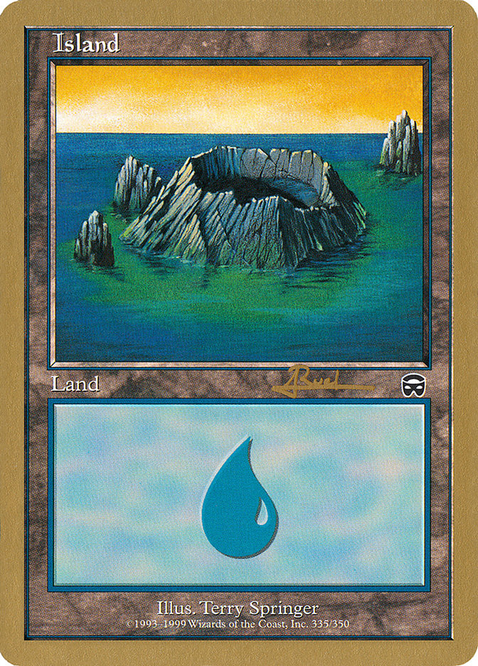 Island (335) (Antoine Ruel) [World Championship Decks 2001] | Spectrum Games