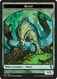 Beast (013) // Plant Double-sided Token [Commander 2018 Tokens] | Spectrum Games