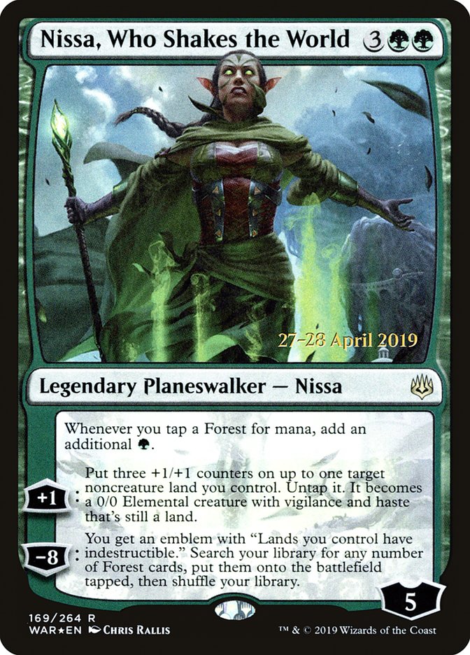 Nissa, Who Shakes the World  [War of the Spark Prerelease Promos] | Spectrum Games
