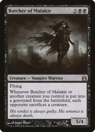 Butcher of Malakir [Commander 2011] | Spectrum Games