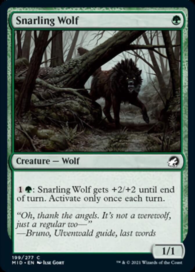 Snarling Wolf [Innistrad: Midnight Hunt] | Spectrum Games