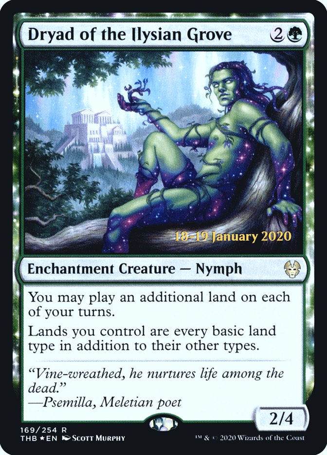 Dryad of the Ilysian Grove [Theros Beyond Death Prerelease Promos] | Spectrum Games