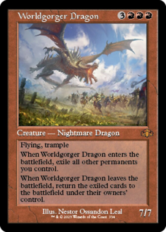 Worldgorger Dragon (Retro) [Dominaria Remastered] | Spectrum Games
