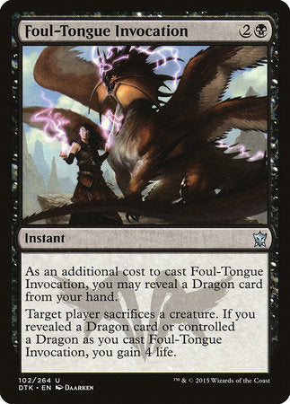 Foul-Tongue Invocation [Dragons of Tarkir] | Spectrum Games