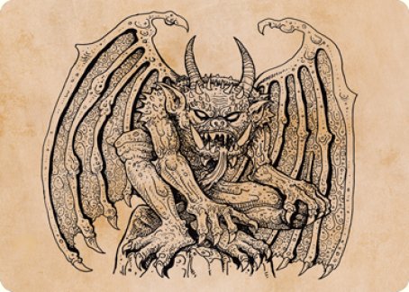 Cloister Gargoyle (Showcase) Art Card [Dungeons & Dragons: Adventures in the Forgotten Realms Art Series] | Spectrum Games