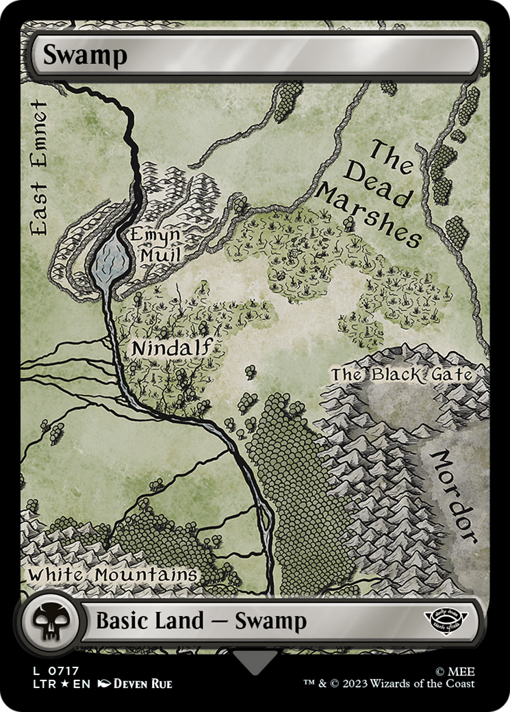 Swamp (0717) (Surge Foil) [The Lord of the Rings: Tales of Middle-Earth] | Spectrum Games