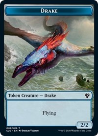 Drake // Goblin Warrior Double-sided Token [Commander 2020 Tokens] | Spectrum Games