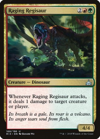 Raging Regisaur [Rivals of Ixalan] | Spectrum Games