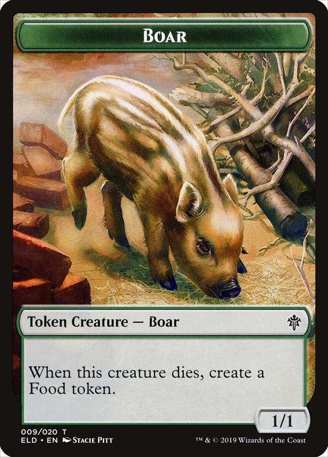 Boar [Throne of Eldraine Tokens] | Spectrum Games
