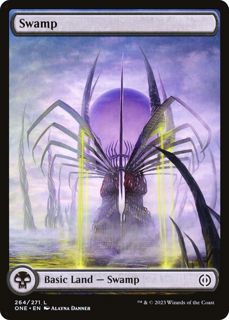 Swamp (264) (Full-Art) [Phyrexia: All Will Be One] | Spectrum Games