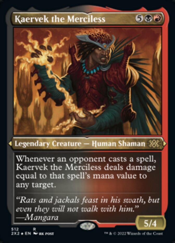 Kaervek the Merciless (Foil Etched) [Double Masters 2022] | Spectrum Games
