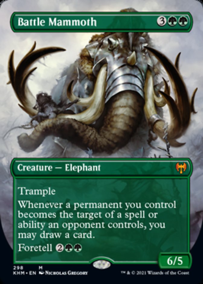 Battle Mammoth (Borderless Alternate Art) [Kaldheim] | Spectrum Games