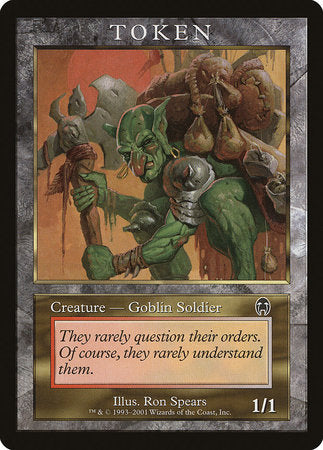 Goblin Soldier Token (Apocalypse) [Magic Player Rewards 2001] | Spectrum Games