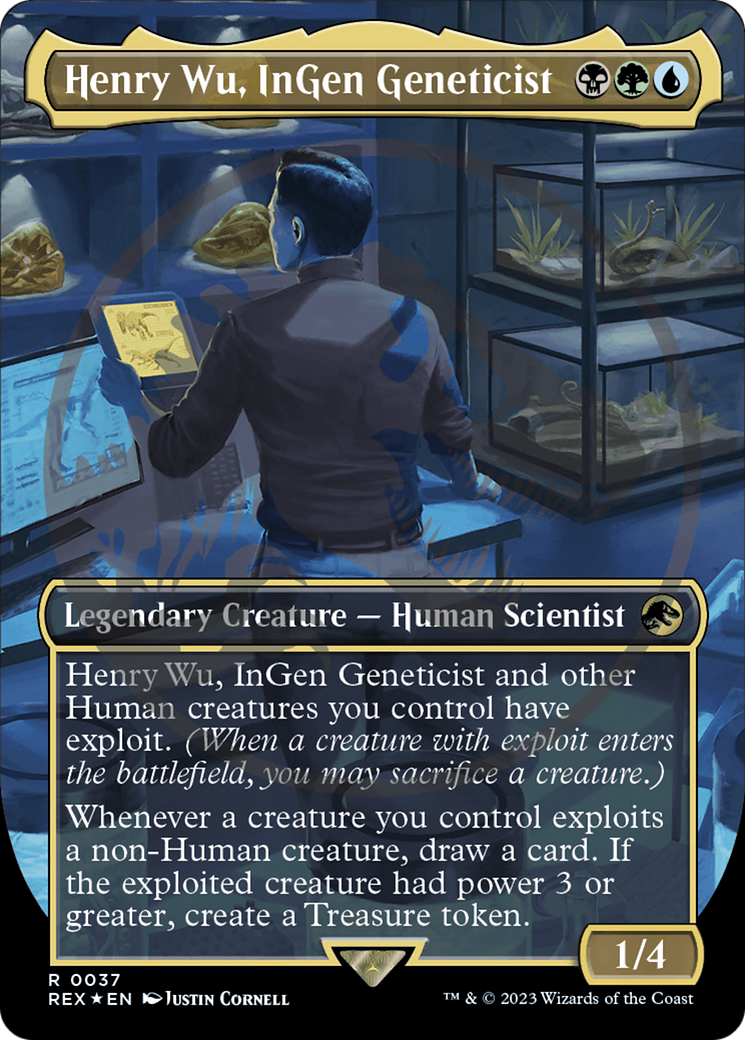 Henry Wu, InGen Geneticist Emblem (Borderless) [Jurassic World Collection Tokens] | Spectrum Games