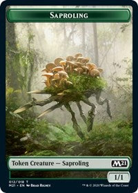 Saproling // Zombie Double-sided Token [Core Set 2021 Tokens] | Spectrum Games