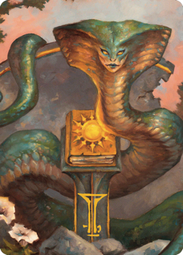 Guardian Naga Art Card (Gold-Stamped Signature) [Commander Legends: Battle for Baldur's Gate Art Series] | Spectrum Games