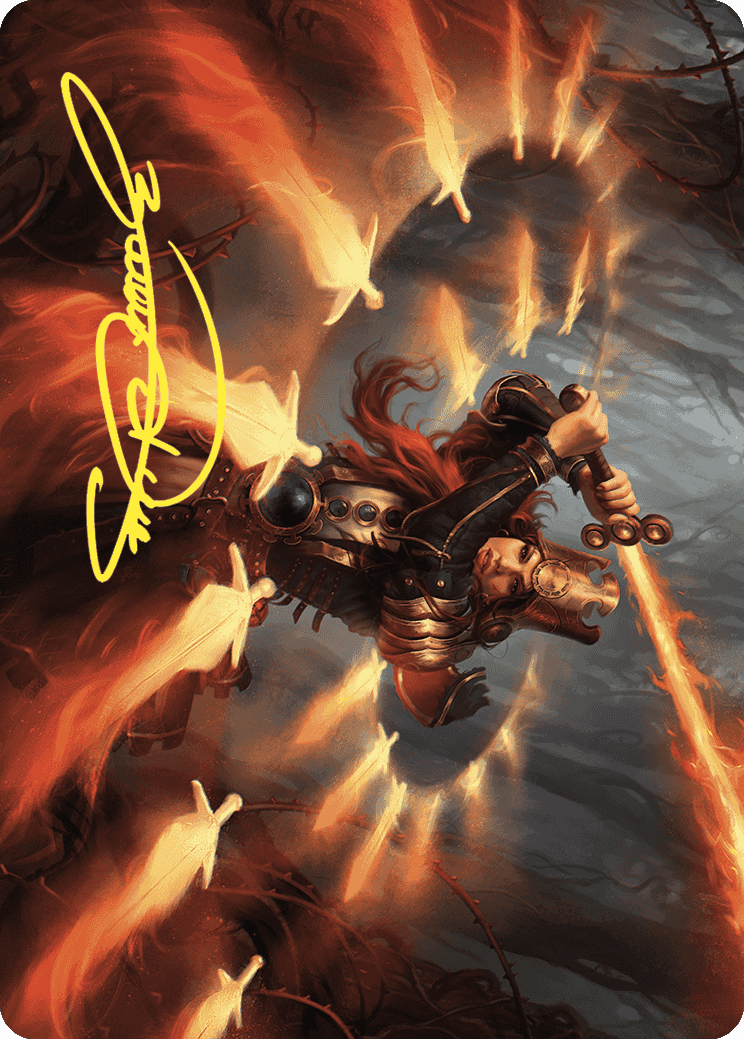 Heartflame Duelist Art Card (Gold-Stamped Signature) [Wilds of Eldraine Art Series] | Spectrum Games