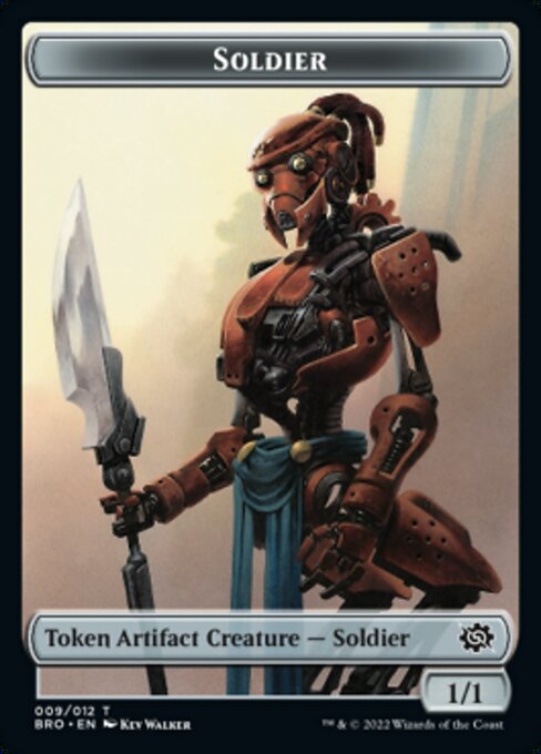 Powerstone // Soldier (009) Double-Sided Token [The Brothers' War Tokens] | Spectrum Games