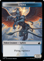 Spirit (0018) // Sphinx Double-Sided Token [Ravnica Remastered Tokens] | Spectrum Games