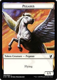 Pegasus // Human Double-sided Token [Commander 2019 Tokens] | Spectrum Games