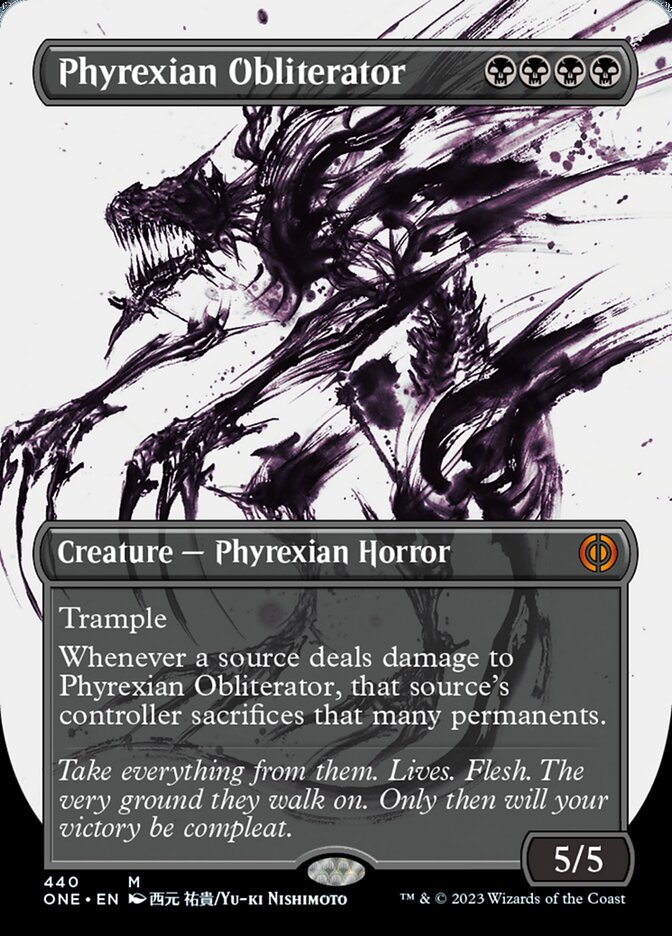 Phyrexian Obliterator (Borderless Ichor Step-and-Compleat Foil) [Phyrexia: All Will Be One] | Spectrum Games