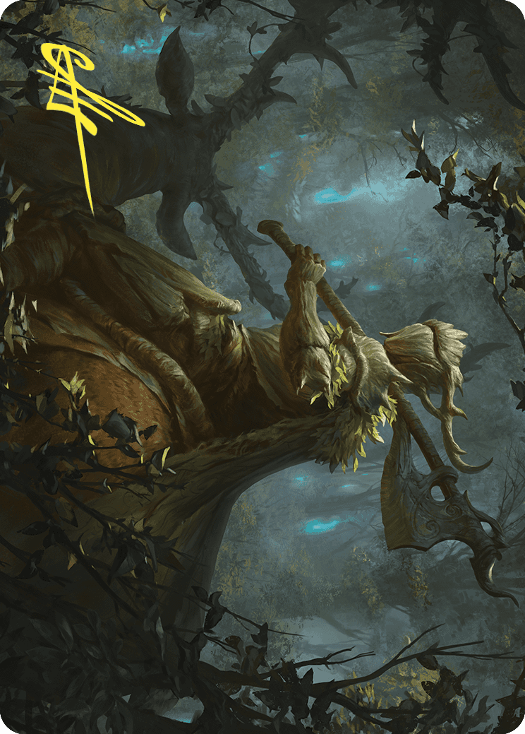 Verdant Outrider Art Card (Gold-Stamped Signature) [Wilds of Eldraine Art Series] | Spectrum Games