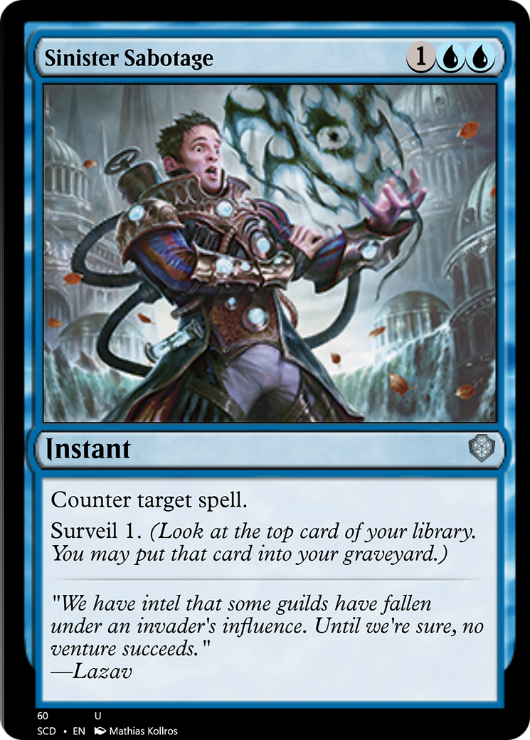 Sinister Sabotage [Starter Commander Decks] | Spectrum Games