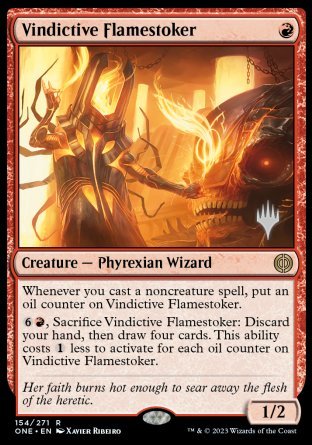 Vindictive Flamestoker (Promo Pack) [Phyrexia: All Will Be One Promos] | Spectrum Games