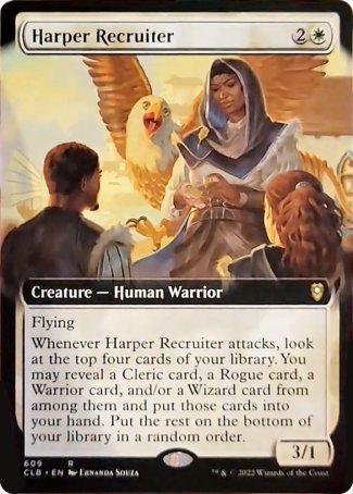 Harper Recruiter (Extended Art) [Commander Legends: Battle for Baldur's Gate] | Spectrum Games