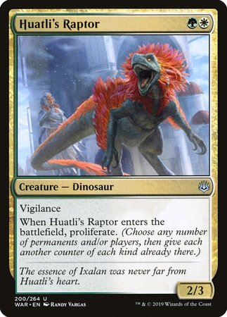 Huatli's Raptor [War of the Spark] | Spectrum Games