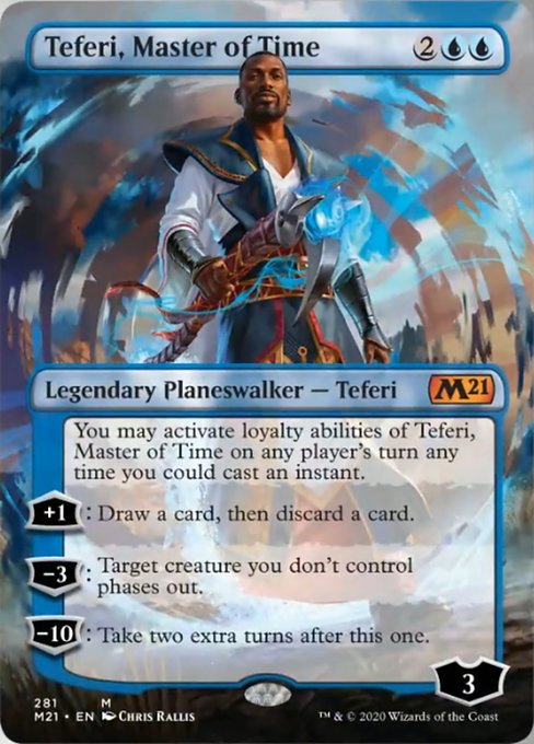 Teferi, Master of Time (Borderless) [Core Set 2021] | Spectrum Games