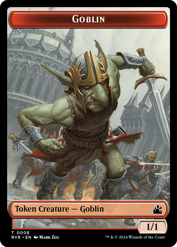 Goblin (0008) // Goblin (0009) Double-Sided Token [Ravnica Remastered Tokens] | Spectrum Games