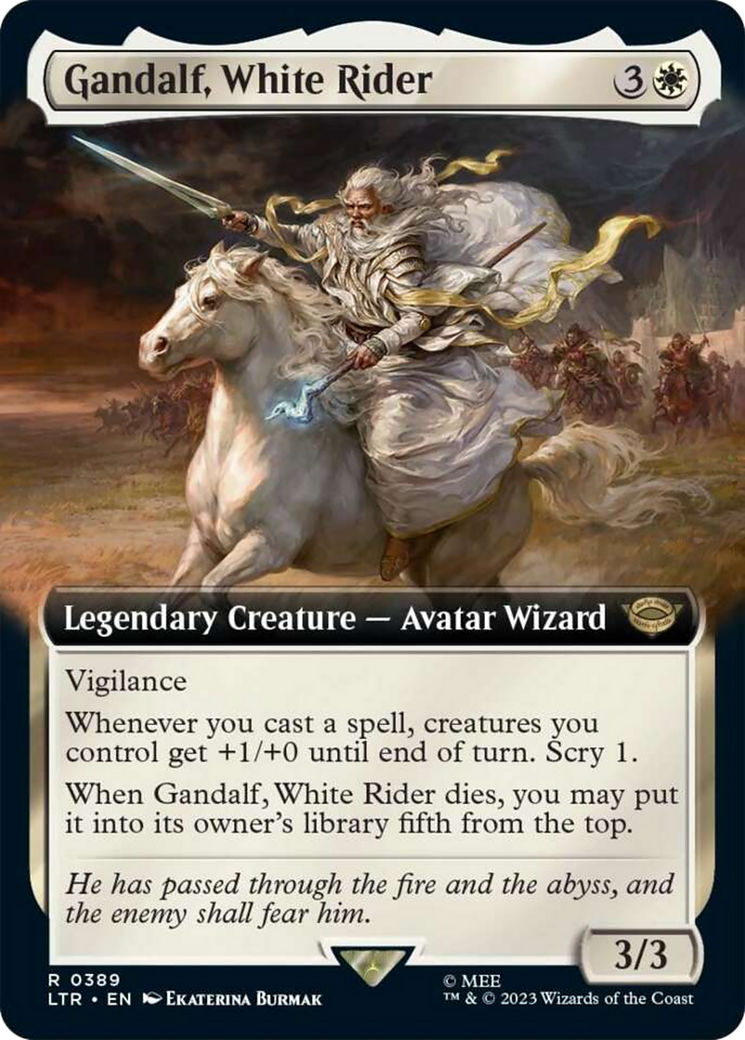 Gandalf, White Rider (Extended Art) [The Lord of the Rings: Tales of Middle-Earth] | Spectrum Games