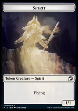 Spirit // Spider Double-sided Token [Innistrad: Midnight Hunt Tokens] | Spectrum Games