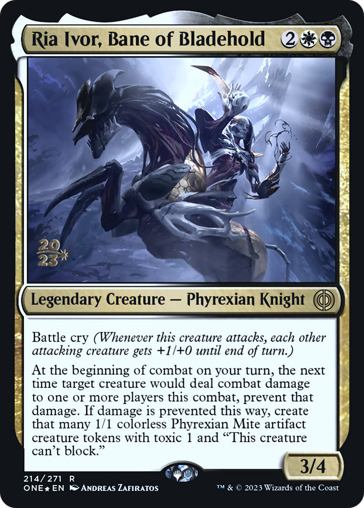 Ria Ivor, Bane of Bladehold [Phyrexia: All Will Be One Prerelease Promos] | Spectrum Games